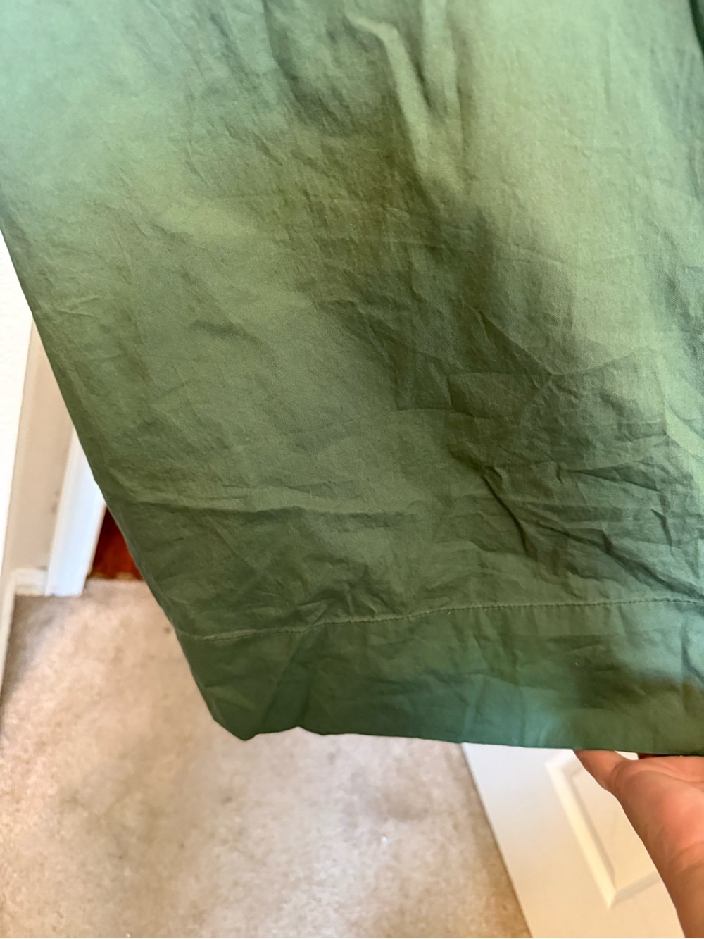 Zara wide legs Olive Green Drawstring Wide-Leg Pants - Picture 2 of 7